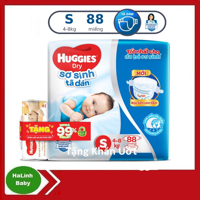 Bỉm/Tã Dán Huggies NB74. S88. S56