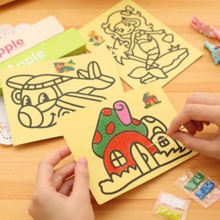 Tranh cát vẽ hình cho bé