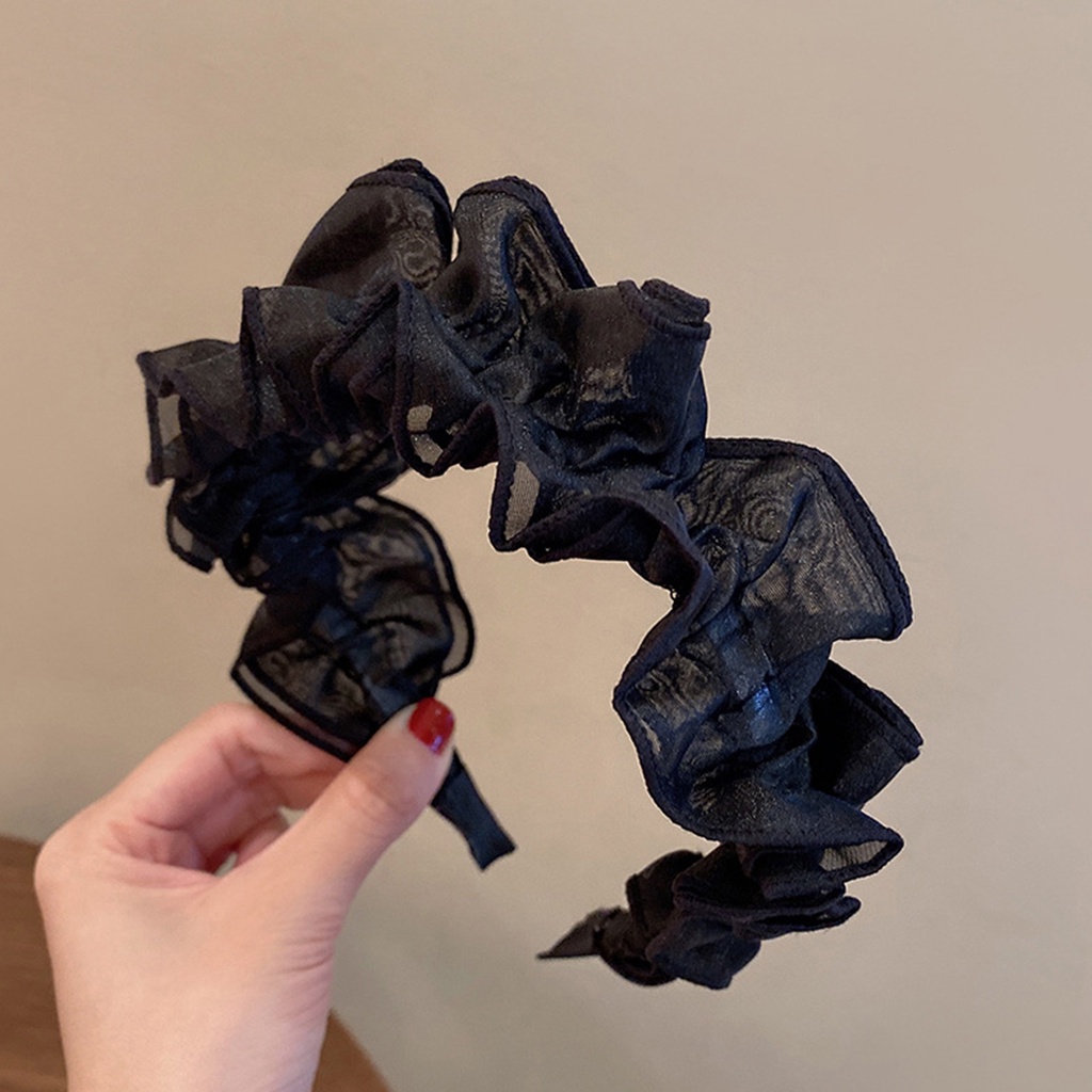 Băng Đô Vải Viền Mềm Bản Rộng Thời Trang Cho Nữ