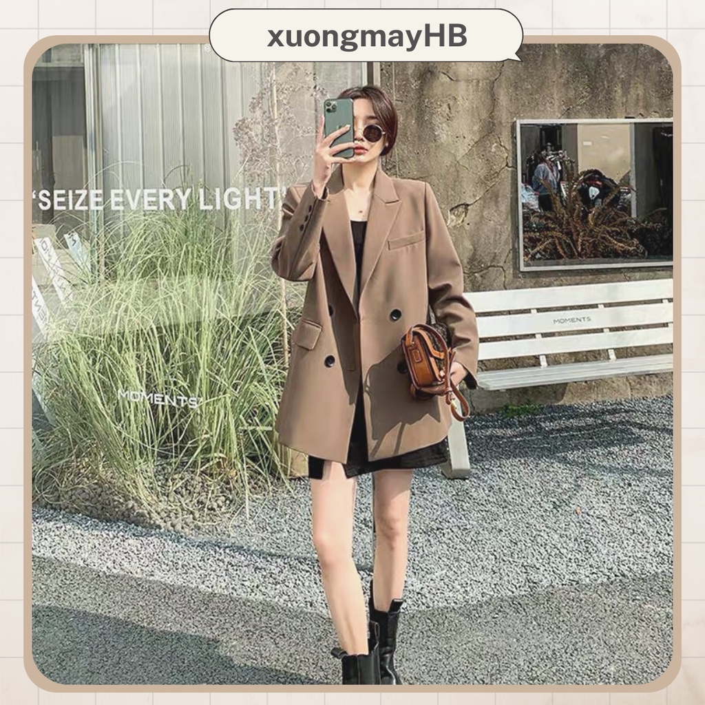 Áo Khoác Blazer nữ kiểu hàn, Áo vest choàng ngoài mùa đông hàng cao cấp HB A006