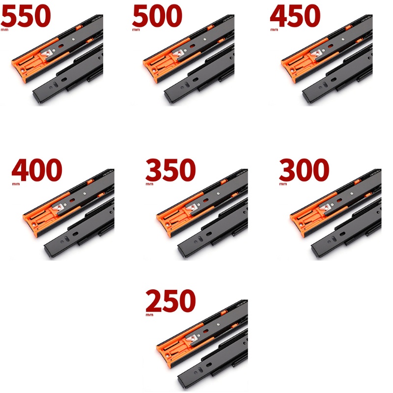 Thanh Trượt Mở Rộng Toàn Diện Không Gây Tiếng Ồn Cho Ngăn Kéo / Tủ