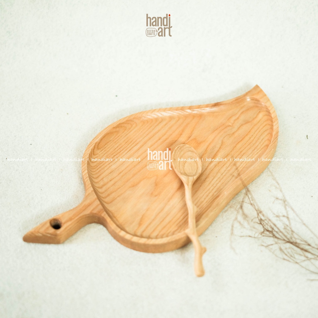 Khay gỗ chiếc lá - khay gỗ decor - Wooden tray