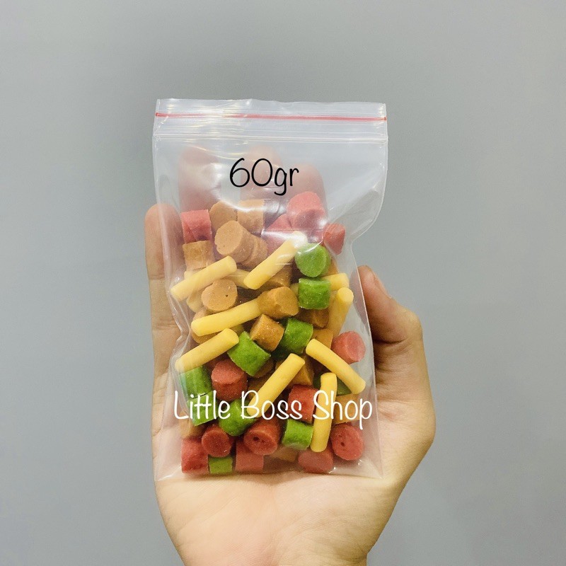 Bánh thưởng dinh dưỡng cho thú cưng Bow Wow mix đủ vị ( túi chiết )