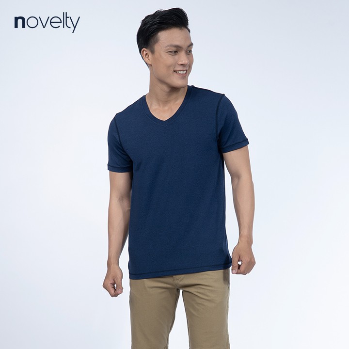 Áo thun nam cổ tim Regular Fit Novelty 190158N
