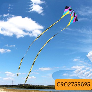 [MUA 1 ĐƯỢC 2] Diều 2 đuôi double kim cương - TẶNG tay cầm thả diều dài 150 mét + túi vải đựng diều,diều độc lạ, diều 3d