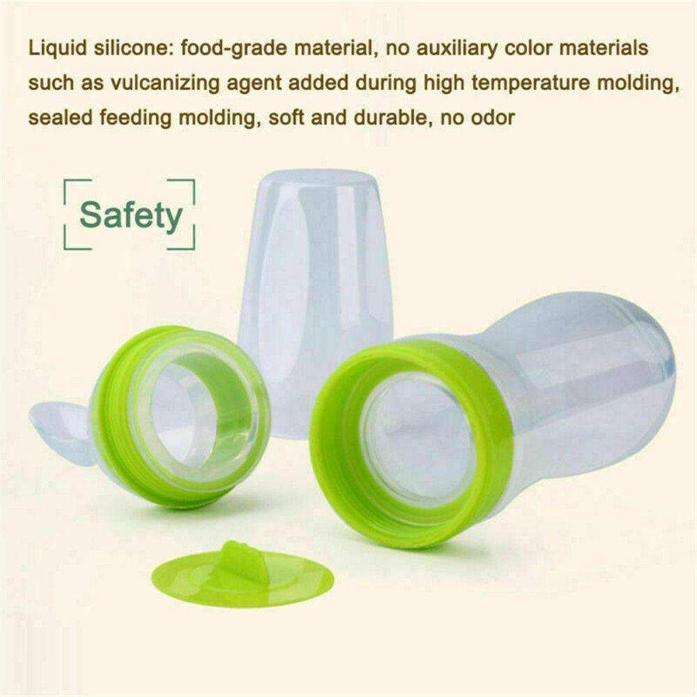 Bình Sữa Dạng Bóp Bằng Silicone Cho Bé
