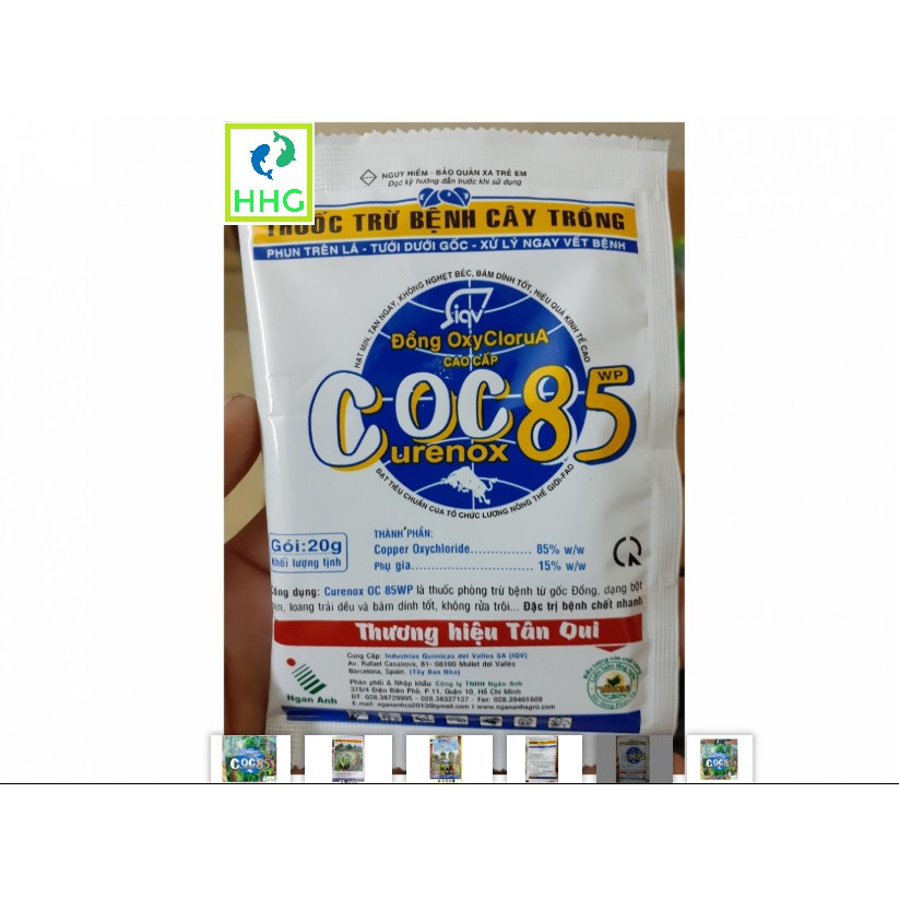 GÓI 20G CURENOX OC 85 WP - PHÒNG TRỊ NẤM BỆNH, DIỆT VI KHUẨN, TĂNG ...