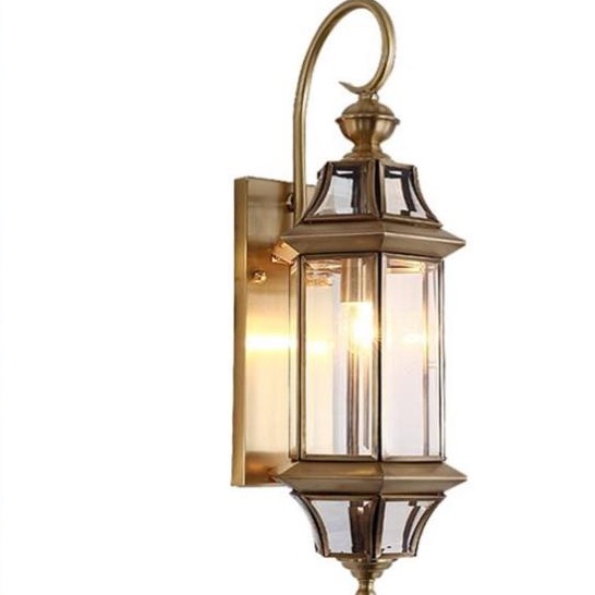 Đèn treo tường trang trí ngoài trời cột cổng bằng ĐỒNG 1001 QTLighting
