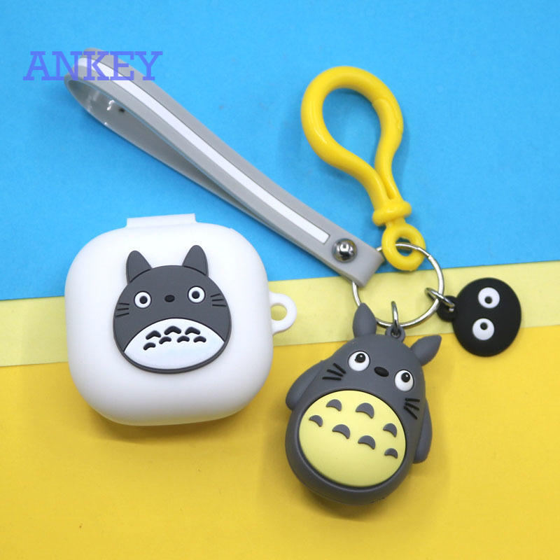 Samsung Galaxy Buds Live / Buds Pro Case Cute Totoro Cartoon silicone Earphone Cover for Samsung Galaxy Buds Live Case keychain Case for Galaxy Buds Live 2020 Headphone