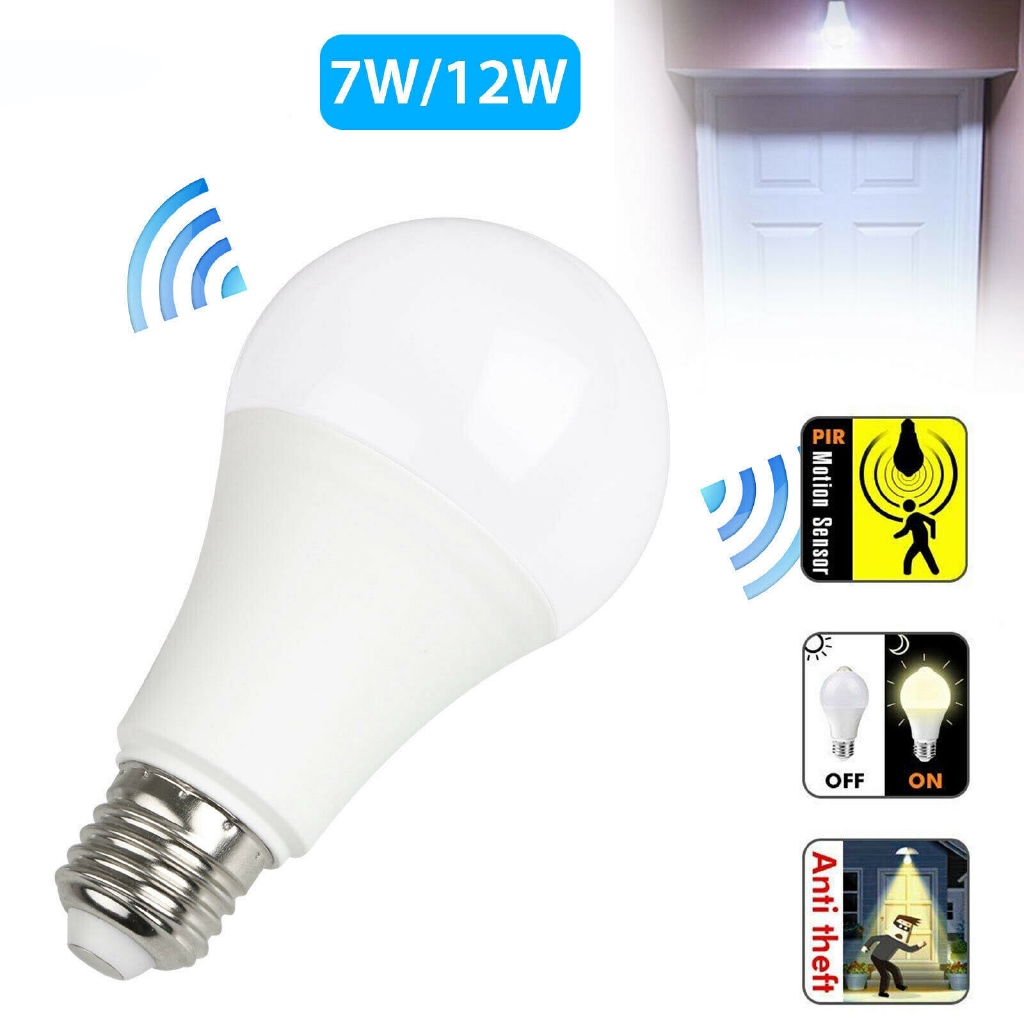 Sensor Radar Light Bulb,Ampoule Ambient PIR Motion Lamp,Auto OFF/ON Lamp