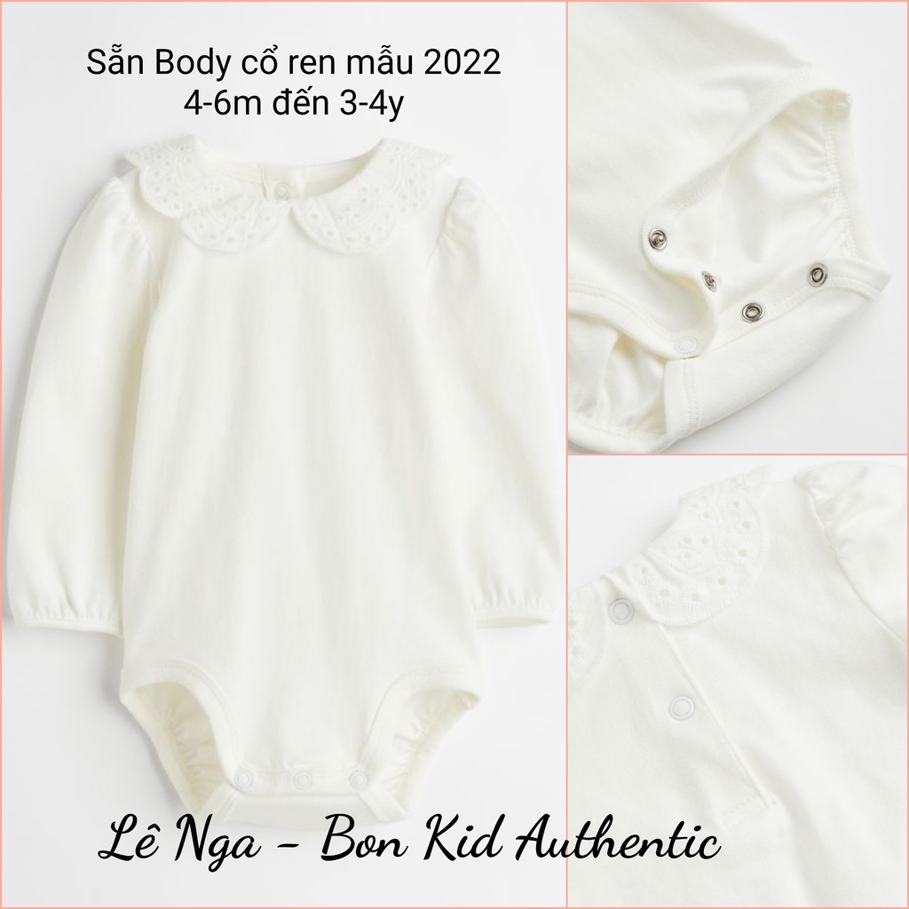 Body cổ ren HM UK/JP chính hãng size từ 4-6m đến 3-4y