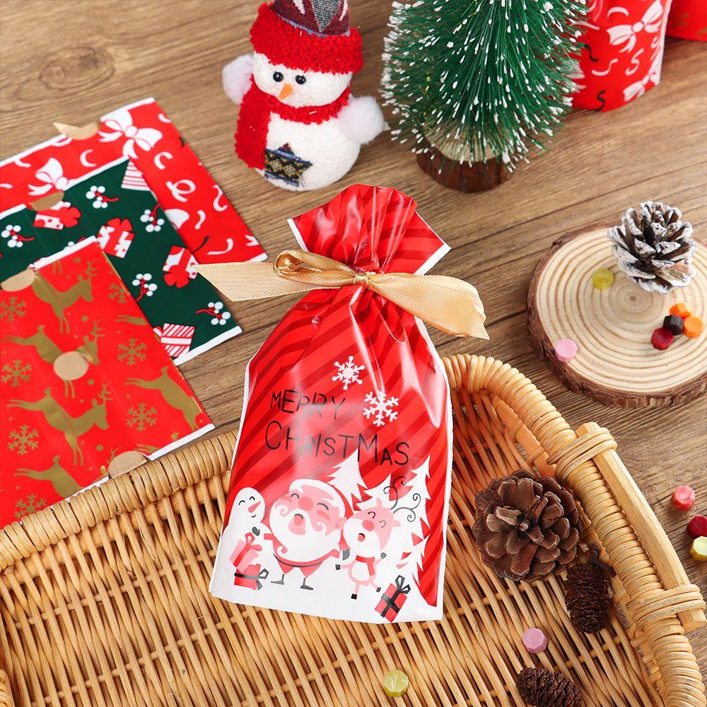 YNATURAL Set 50 Túi Đựng Bánh Kẹo Làm Quà Tặng Giáng Sinh Năm Mới DIY