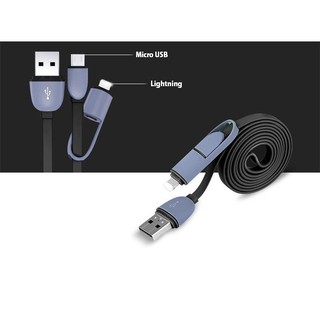 Cáp sạc Điện Thoại 2 in 1 cho iPhone567 & android