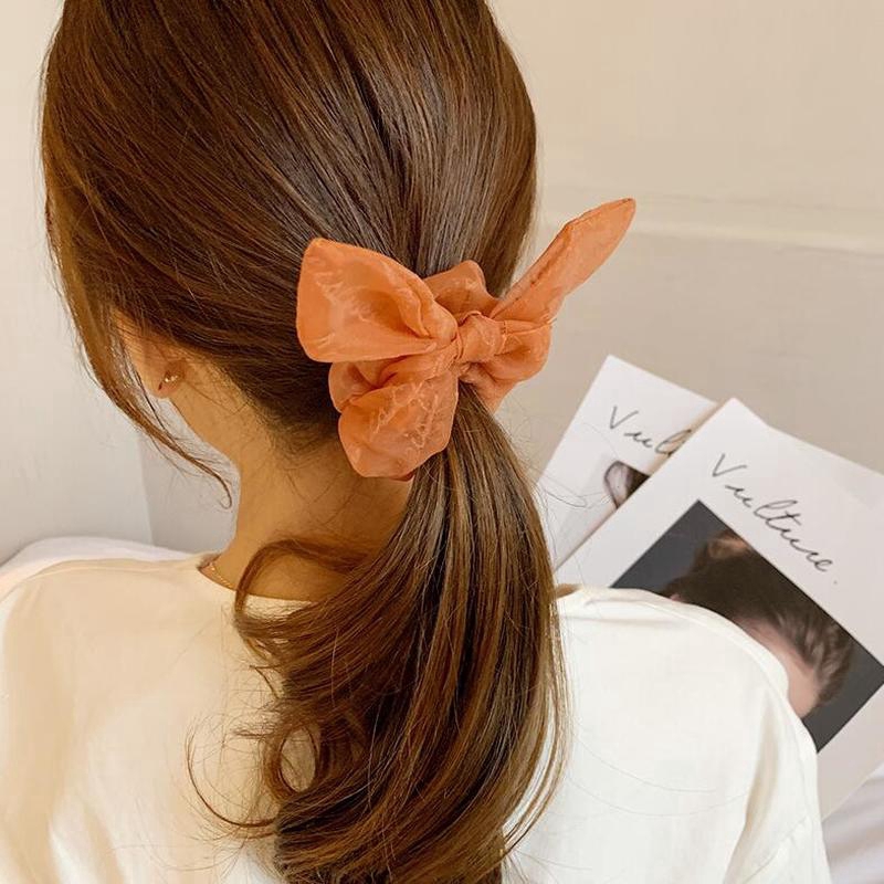 Dây buộc tóc co giãn WE FLOWER hình tai thỏ đáng yêu cho bé gái