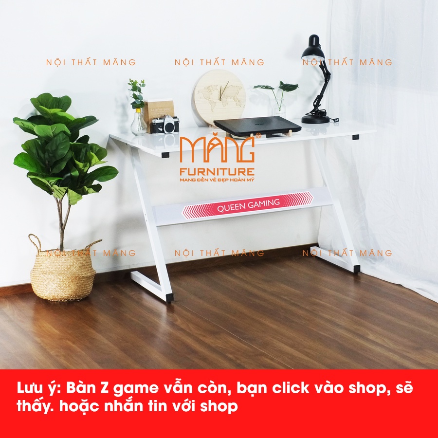 Bàn Gaming Chữ Z, làm việc, học tập, Chân Sắt sơn tĩnh điện Mặt Gỗ 1,2m mẫu blvz
