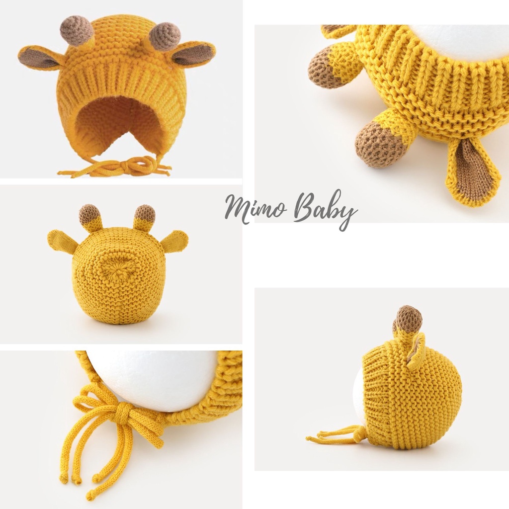 Mũ len hình sừng hươu cao cấp cho bé (1-3y) Mimo baby ML42