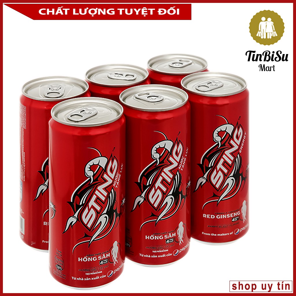 💥 💥  Nước tăng lực Sting hương dâu mùi vị thơm ngon, sảng khoái, bổ sung hồng sâm chất lượng 320ml