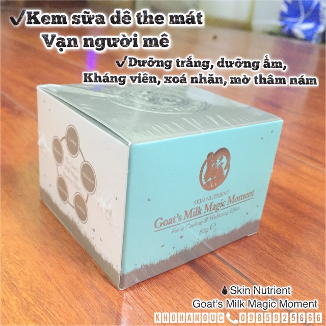 Kem dưỡng trắng da Skin Nutrient Goat's Milk Magic Moment 50g