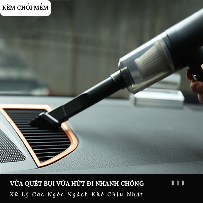 Máy hút bụi cầm tay mini không dây/ máy hút bụi lực mạnh hút bụi ô tô, diệt khuẩn tia UV