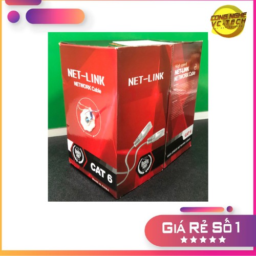 [Mã 267ELSALE hoàn 7% đơn 300K] Dây Cáp mạng Net-Link Cat6 cuộn 305m