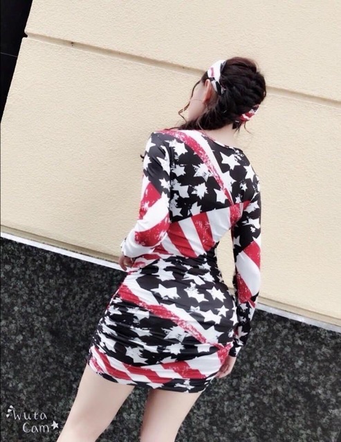 Đầm Body Quảng Châu borip hoạ tiết sexy