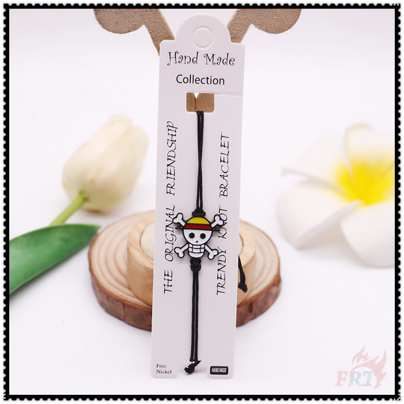 ☀ Vòng Tay Hình Đầu Lâu One Piece Độc Đáo ☀ 1 Vòng Đeo Tay Họa Tiết Hoạt Hình Phong Cách Vintage Có Thể Điều Chỉnh