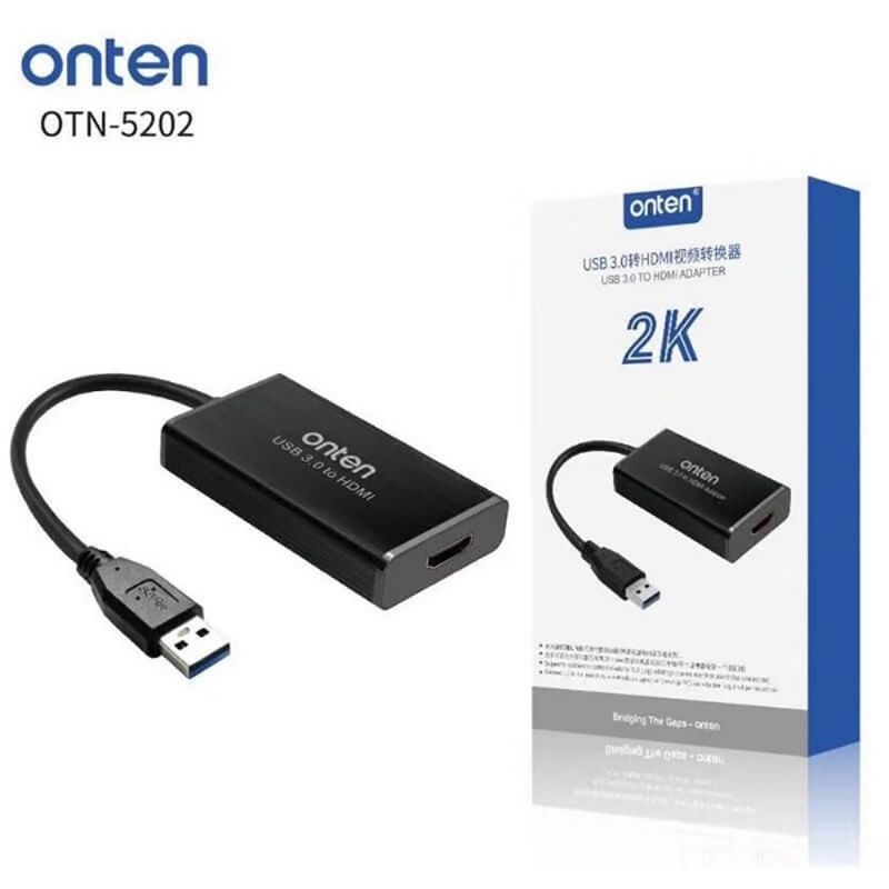 Cáp chuyển USB 3.0 sang HDMI Onten 5202 độ phân giải Full HD cao cấp