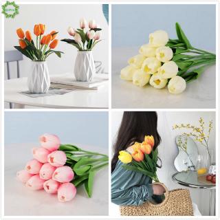 1 Bó Hoa Tulip Nhân Tạo Bằng Lụa Cho Trang Trí