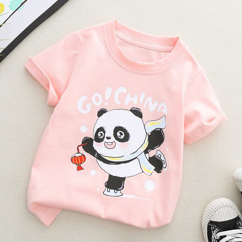 Áo thun bé gái hình gấu PANDA dễ thương, xinh xắn . Chất vải thoáng mát. T44