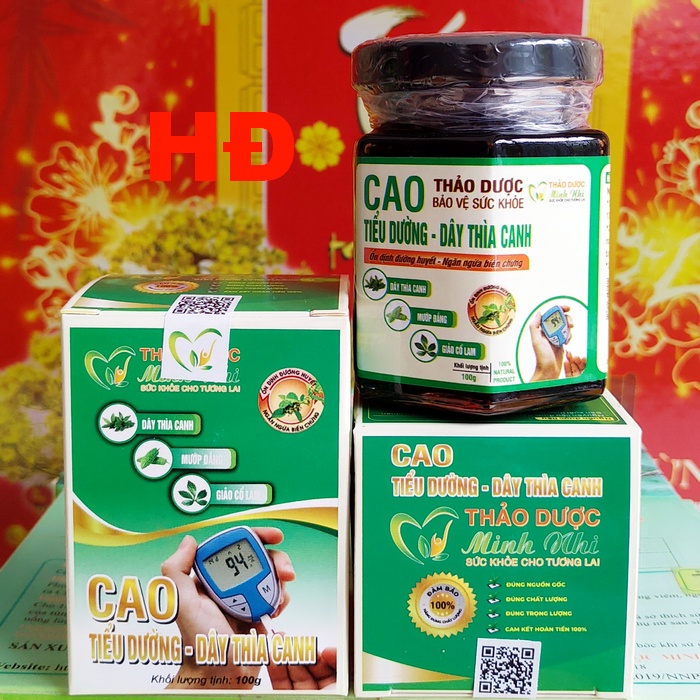 Cao tiểu đường Cao dây thìa canh Cao giảo cổ lam cao mướp đắng (lọ 100g) của Đông nam dược Minh Nhi