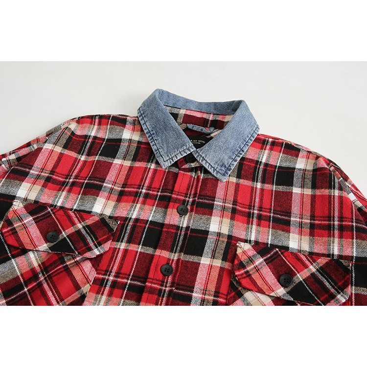 [Babe I'm Real] Áo Flannel Fear of God FOG RedVelvet FW20 ( Full Tag, mac,... )