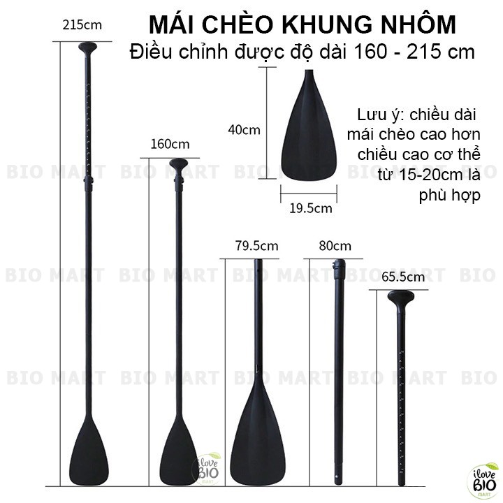 Ván chèo đứng SUP bơm hơi - Thuyền Sup chính hãng giá rẻ - BIO207