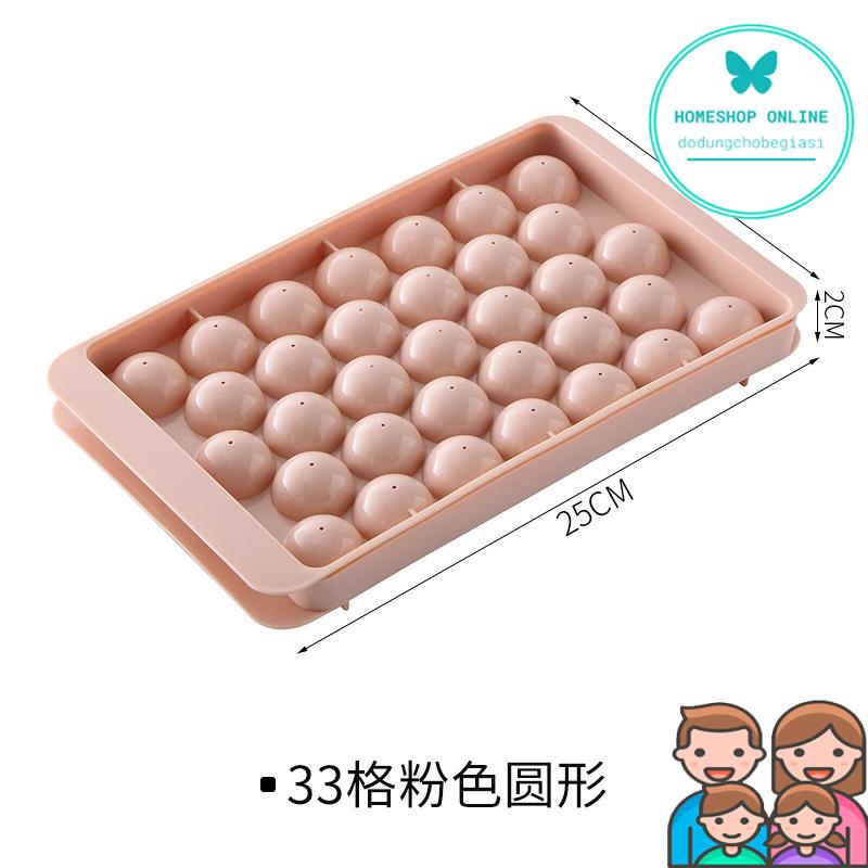 Khay Làm Đá Tròn Tủ Lạnh - Khuôn Làm Thạch Bi 33 Viên Giá Sỉ Dodungchobegiasi HomeShop Online
