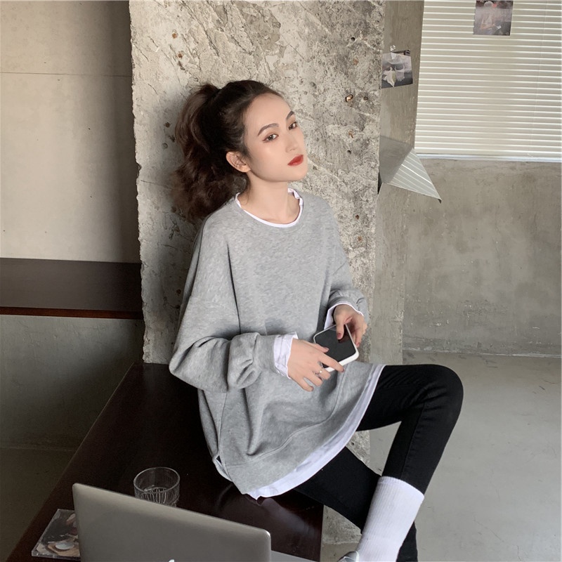  Áo Sweater Mỏng Tay Dài Cổ Tròn Thời Trang Mùa Thu Cho Nữ | BigBuy360 - bigbuy360.vn