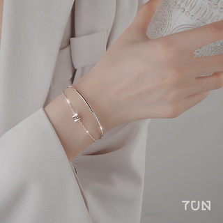 Vòng tay đôi chất liệu bạc S925