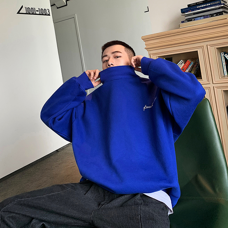 [ Mã 12FASHIONSALE1 giảm 10K đơn 50K ] Áo Nỉ Dài Tay Cổ Cao Cá Tính Thời Trang Hàn Cho Nam | BigBuy360 - bigbuy360.vn