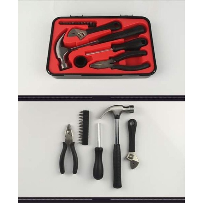 Dụng cụ sửa chữa gia đình 17 món IKEA FIXA gồm 17 dụng cụ như: búa, kìm, tua vít, cờ lê...