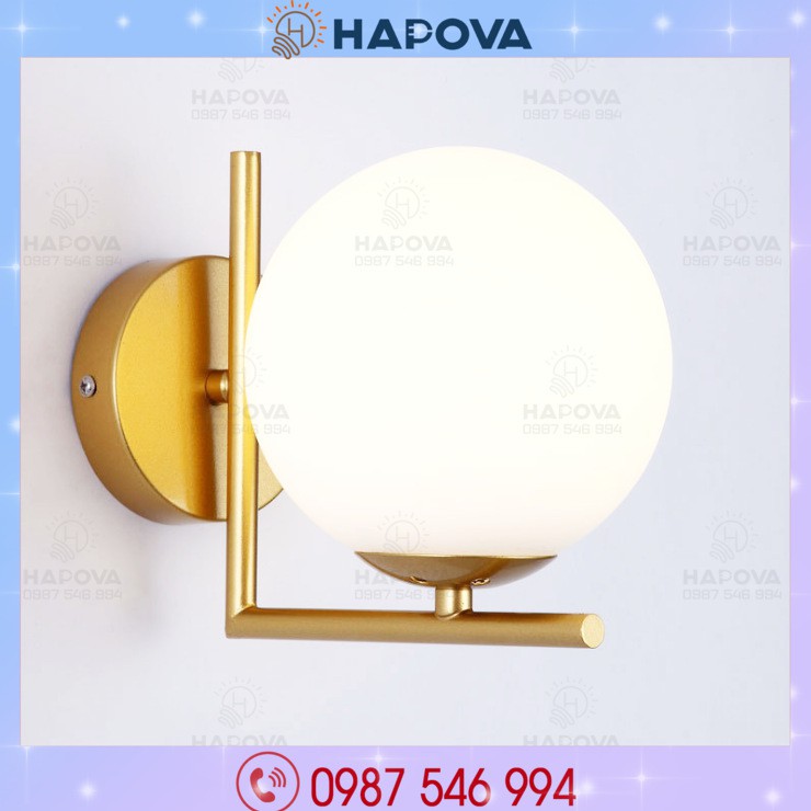 Đèn gắn tường, đèn treo tường phòng ngủ HAPOVA LIDER 6868 + Tặng kèm bóng led AS Vàng