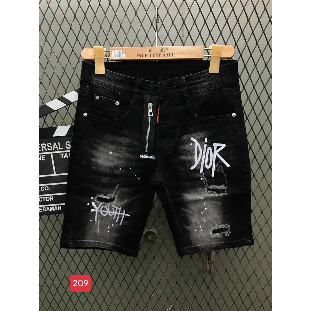 Quần short jean nam họa tiết khóa lệch cao cấp vải jean co dãn hàng chuẩn shop HStore23 e1