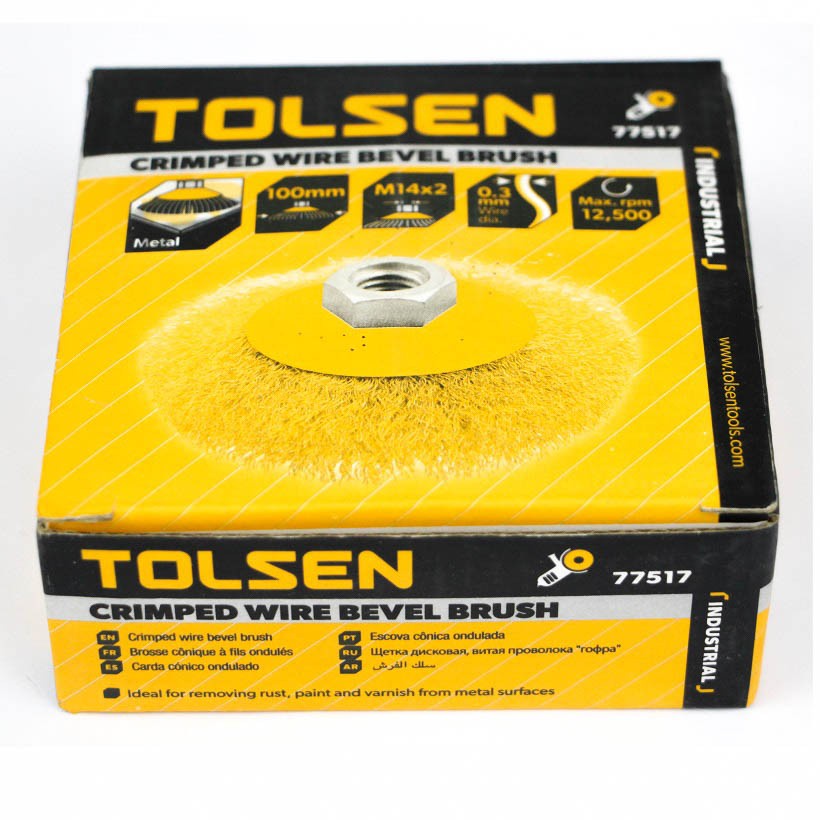 Bánh cước 100mm cốt 10+14mm công nghiệp tolsen 77597+17