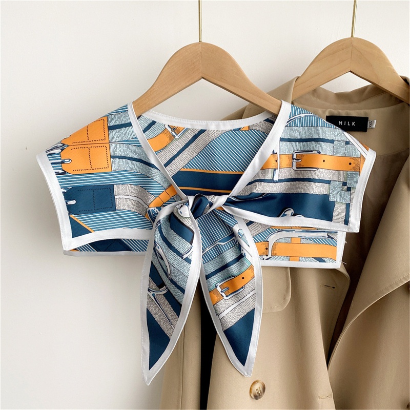 Khăn Choàng Lụa Satin In Họa Tiết Tam Giác Thời Trang Cho Nữ