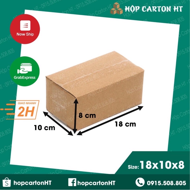 Hộp Carton 18x10x8
