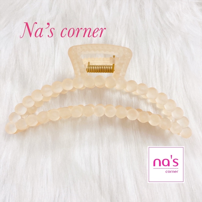 Kẹp gắp tóc nhựa trong vintage