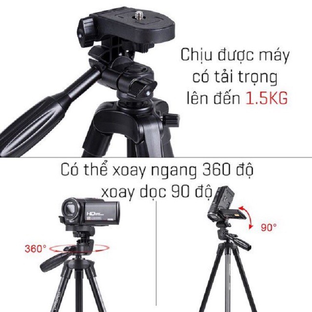 Gậy chụp hình 3 chân Tripod Yunteng 5208 cho máy ảnh điện thoại | BigBuy360 - bigbuy360.vn