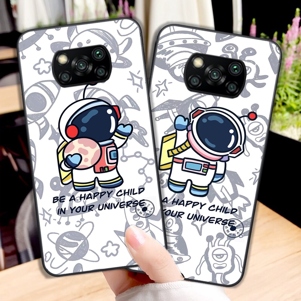 Ốp lưng Xiaomi Poco X3 NFC - Poco X3 Pro mẫu  vũ trụ cute đáng yêu, ốp phi hành gia