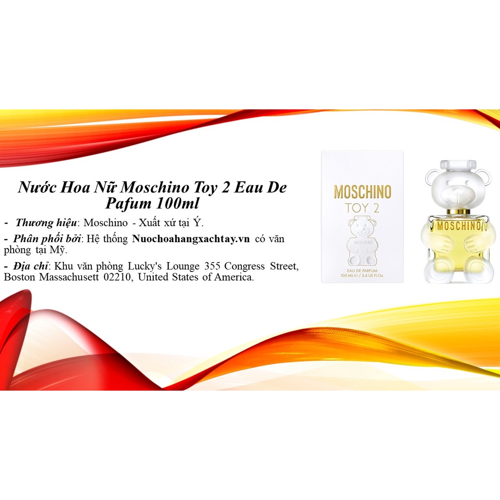 Nước Hoa Nữ Moschino Toy 2 Eau De Pafum 100ml - Hàng Duty Hàn