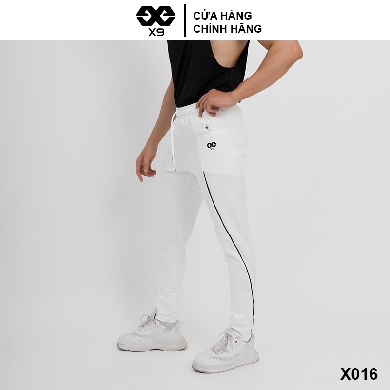 Quần Thun Dài Thể Thao Nam Phối Viền Tập Gym Chạy Bộ Cao Cấp - X9 Sportswear - X016