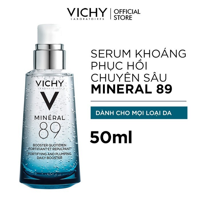 Dưỡng chất cô đặc Vichy Mineral 89 Skin Fortifying Daily Booster 50ml, Serum cấp ẩm chống lão hóa chính hãng giá tốt