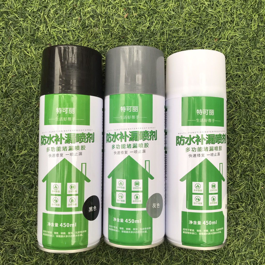 Bình Xịt Chống Thấm Đa Năng, Giúp Chống Thấm Tường, Trần , Mái Nhà, Sân Thượng, dung dịch cao su non Chai 450ml đa năng