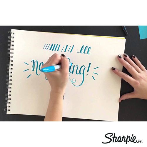 Bút lông dầu ngòi cọ Sharpie Brush Tip - Turquoise (Xanh lơ)